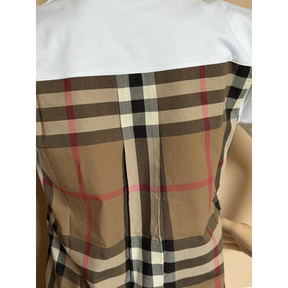 Burberry Nola Check Women’s White Short Sleeve T-shirt Medium 8120998 NWT $560