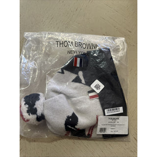 Thom Browne Pom-Pom Cashmere Beanie Hat Navy/Multi One Size Italy