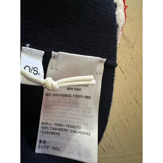 Thom Browne Pom-Pom Cashmere Beanie Hat Navy/Multi One Size Italy