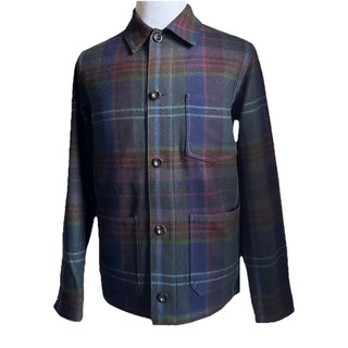 Ralph Lauren Purple Label Men Shadow Plaid Shirt Jacket Size M New $2995 Italy