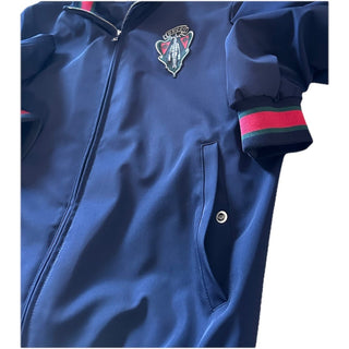 New $2580 Gucci Men Iconic Bomber Jacket Coat DK Blue 48 Eu/M 343935