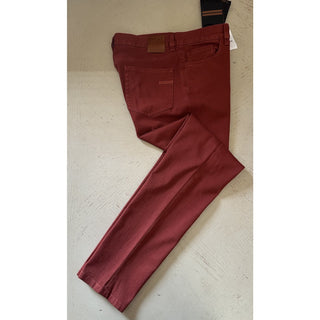 ZEGNA Denim Slim Fit Pants Jeans brick red Size 36/52 New