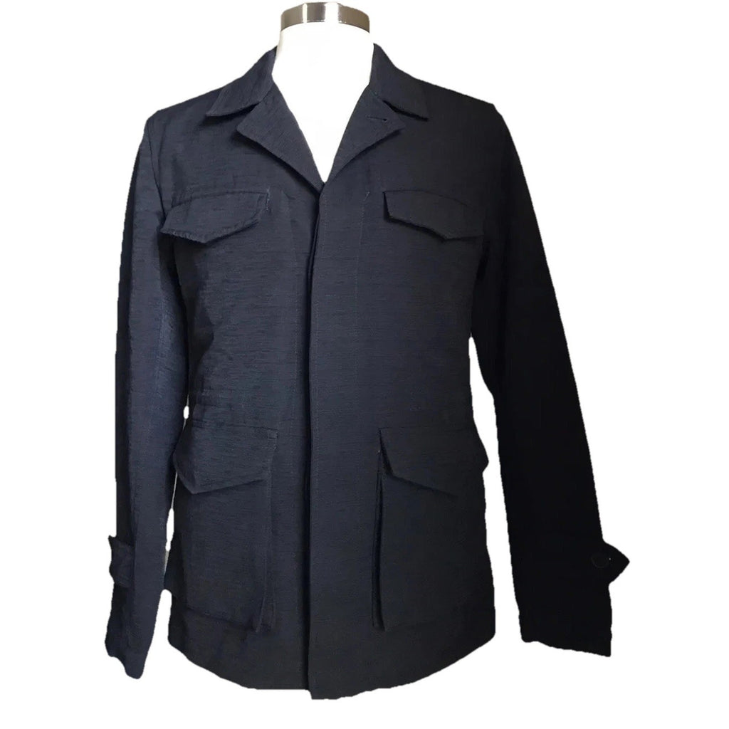 NWT $2195 Eidos Men’s Textured Stylish Jacket Coat Black 38 US ( 48 Eu ) Italy