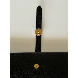 Burberry Ellie Bifold Black Long Leather Wallet 8113146 Made in Italy NWT $925