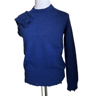 NWT $890 Saint Laurent Men’s Crewneck Sweater Blue Size XL Italy