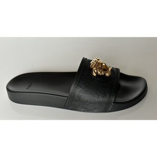 Versace Gold Medusa Head Slides Sandals Black 10 US (40 Eu) IT NIB $450 1004190