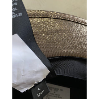 NWT $895 Saint Laurent Men Lane Felt Fedora Hat Gold Size L Italy
