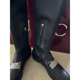 NIB Gucci Women Jordaan knee-high boots Black Size 6 US/36 Eu 827860