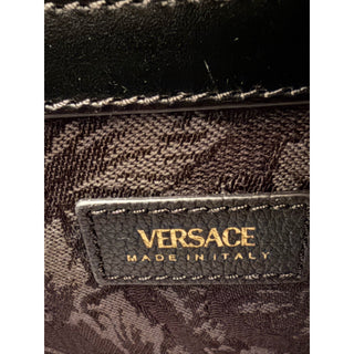 Versace Small Tote Embroidery Jacquard Barocco Black Bag 1011564 IT NWT $1595