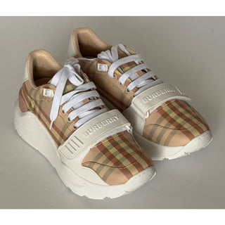 Burberry Women’s Teacup IP Check Sneakers 8 US (38 Euro) Italy 8112440 NIB $850