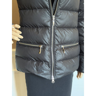 Escada Sport Women’s Black Down Puffer Jacket Fur Trim Hood 34 Eu (S) 5018537