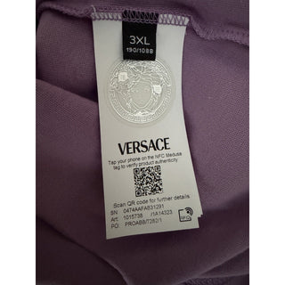 Versace Painted Medusa Embroidered T-Shirt Dusty Lavender Men 3XL 1015738 NWT