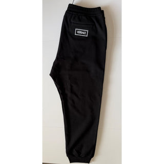 Versace Men's Embroidered Black Activewear Pants 3XL Italy 1012568 NWT $1195