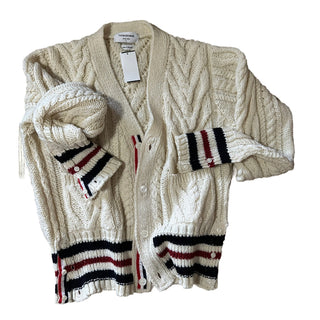 NWT Thom Browne Men Open Knit Wool Blend Cardigan Sweater White M ( 2 ) Ireland