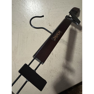 New Ermenegildo Zegna Couture Non-slip Wood Pants Hanger DK Brown