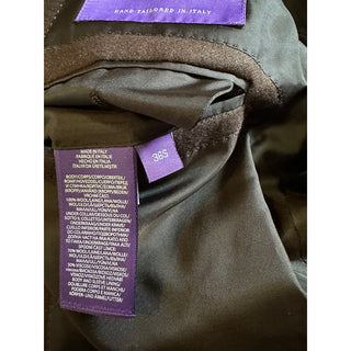 NWT $3295 Ralph Lauren Purple Label Men Blazer Jacket Brown 36S US/46S Eu Italy