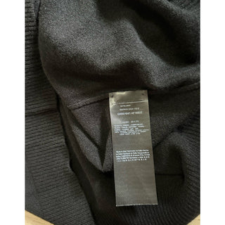 New $2095 Giorgio Armani Men Cashmere zip mock-neck sweater Black 48 Eu/S