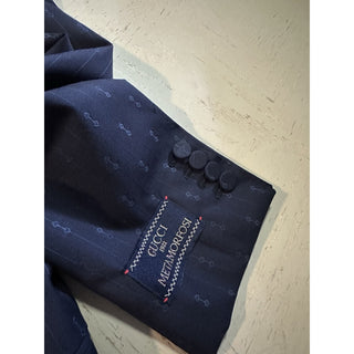 Gucci Men Double Breasted Sport Coat Jacket Blazer Navy 38 US/48 Eu New $3400