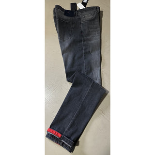 NWT $1495 Kiton Men High Rise Faded Jeans Black 30 US/46 Eu Italy
