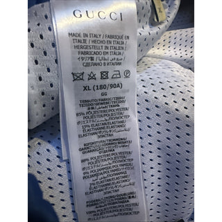 New $2200 Gucci Men Drawstring Track Pants Blue/White Size XL