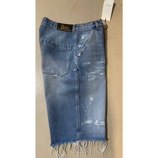 NWT $1500 Gucci Mens Short Jeans Pants Blue Size 30 US/44 Eu