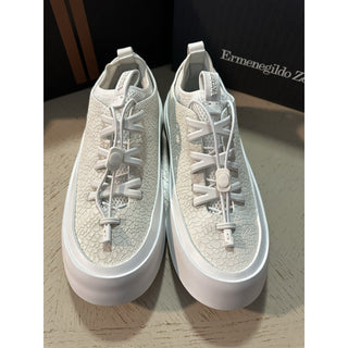 New $1290 ZEGNA MRBAILEY® Edition Triple Stitch Sneakers Shoes White 9 US/42 Eu