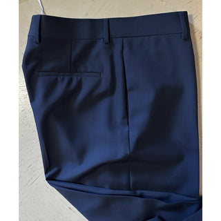 Ferragamo Men Wool Dress Pants Navy 34 US/50 Eu New $790