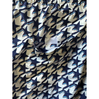 NWT $880 Gucci Drawstring Gucci Print Swim Short Blue/White size 50 Eu/34 US