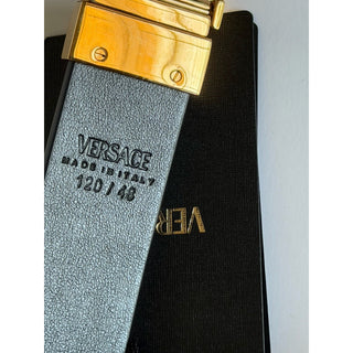 Versace Greca Calf Leather Reversible Brown/Black Belt 120 (48) 1021757 IT NWT