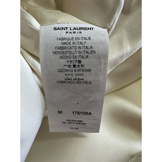Saint Laurent Men’s Wool Jacket Blazer White 40R US/50R Eu New $3550