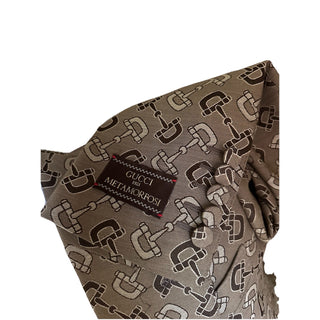 NWT $4800 Gucci Men MACRO HORSEBIT ALL OVER Jacket Blazer Beige/Brown 36 US/46 E