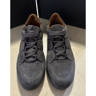 New $950 Ermenegildo Zegna Couture Leather Sneakers Shoes DK Gray 11.5 US/44.5 E