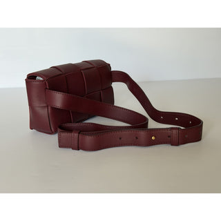 Bottega Veneta Leather Bordeaux Cassette Belt/Waist/Body Bag 668572 NWT $2200