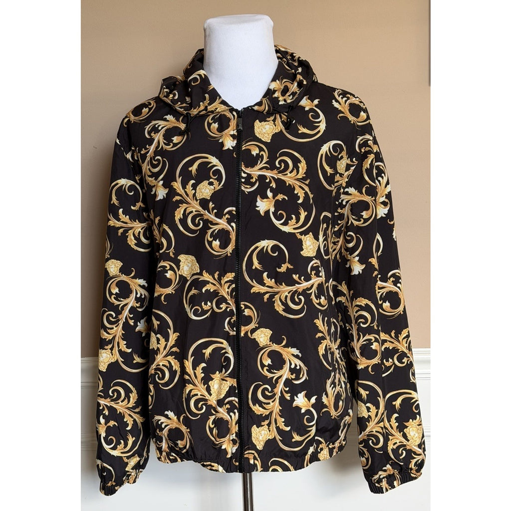 Versace Men's Blouson Medusa Jacket Black/Gold 48 US (58 Euro) 1021686 NWT $1550