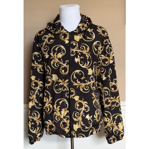 Versace Men's Blouson Medusa Jacket Black/Gold 48 US (58 Euro) 1021686 NWT $1550