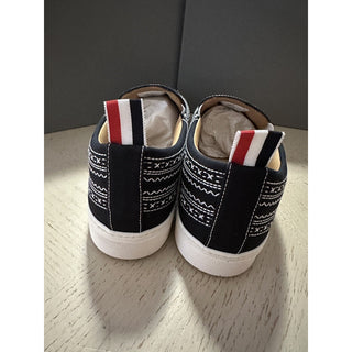 NIB Thom Browne Men Print Low Top Slip On Sneakers Black 9 US/42 EU