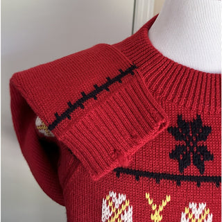 NWT $2490 Saint Laurent Men Sweater sweater in wool jacquard Red XXL Italy