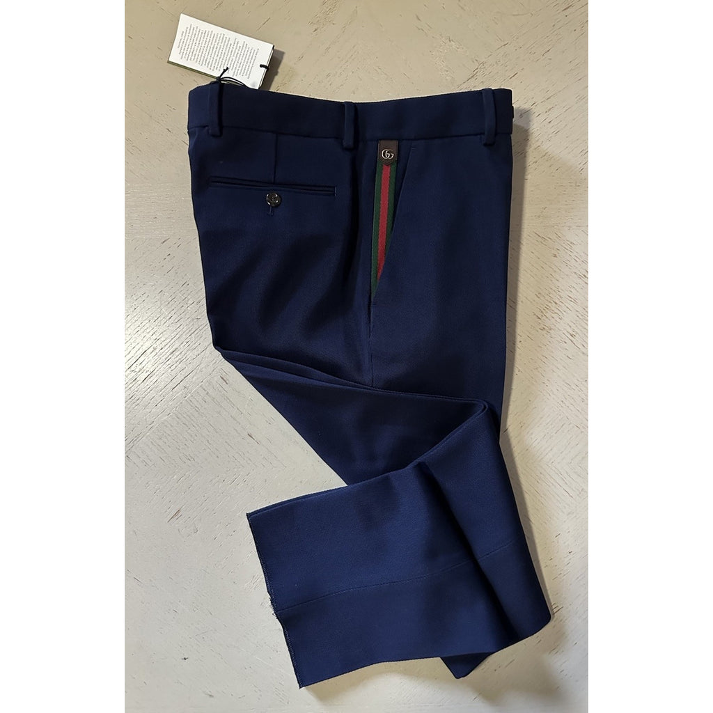 Gucci Men Dress Pants Navy 32 US/48 Eu New $1200