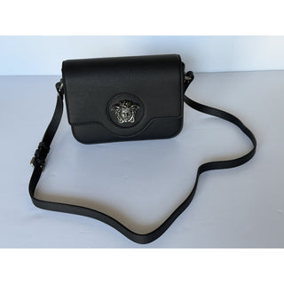 Versace Gold Medusa Head Leather Black Small Shoulder Bag 1008100 NWT $1750