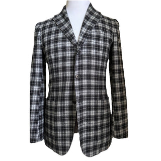 $8995 Kiton Cashmere Sport Coat Jacket Blazer Black/White 40S US/50S Eu