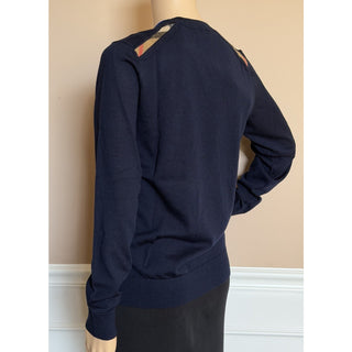 Burberry Lea 100% Wool Navy Sweater XL 8091167 NWT $830