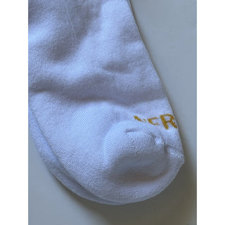 Versace Medusa Head Cotton Athletic Crew Socks White Gold Size Small 1001546 NWT