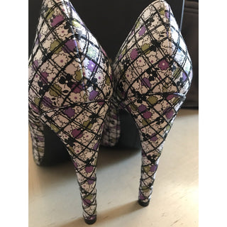 NIB $820 Bottega Veneta Women’s Leather Shoes Flow. Print Multi- Color 8.5 US