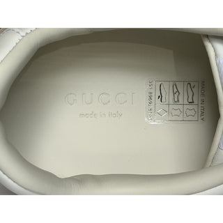 Gucci Women’s Web Leather/Suede Sneakers Natural White 8 US (38 Euro) 858912 NIB
