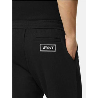 Versace Men's Embroidered Black Activewear Pants 3XL Italy 1012568 NWT $1195