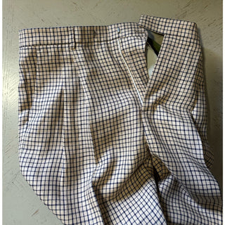 Gucci Men’s Linen Dress Pants Beige/Blue 32 US/48 Eu New $1350