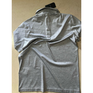 NWT $875 Giorgio Armani Mens Silk/Cotton Polo Shirt Gray 44 US/54 Eu ( XL )Italy