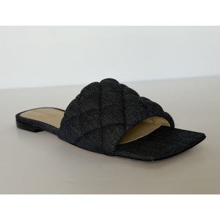 Bottega Veneta Indigo Denim Flat Sandals 8 US (38 Euro) 708906 Italy NWT $890