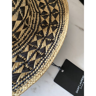 NWT Saint Laurent Maui Hat Beige/Black Size 59 ( XL ) Italy