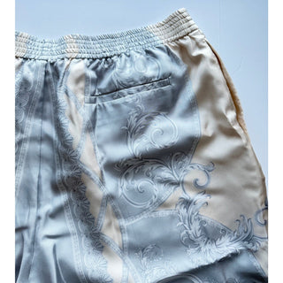 Versace La Coupe des Dieux Silk Bermuda Shorts Gray Men 38 US 54 Eu 1002476 NWT